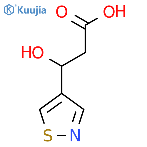 3-hydroxy-3-(1,2-thiazol-4-yl)propanoic acid structure