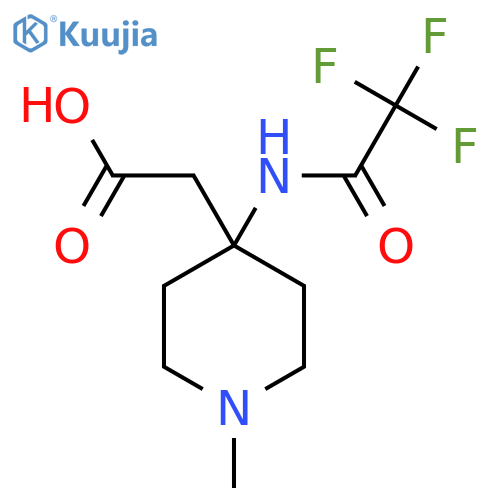 2-[1-Methyl-4-(trifluoroacetamido)piperidin-4-yl]acetic acid structure