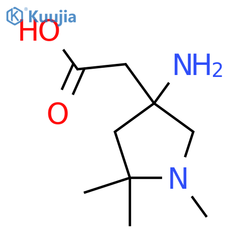2-(3-amino-1,5,5-trimethylpyrrolidin-3-yl)acetic acid structure