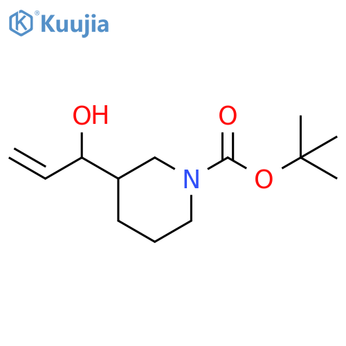 1-Piperidinecarboxylic acid, 3-(1-hydroxy-2-propen-1-yl)-, 1,1-dimethylethyl ester structure
