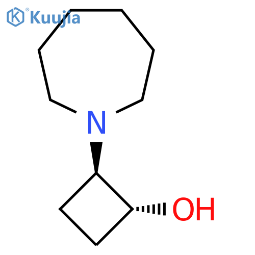 trans-2-(Azepan-1-yl)cyclobutan-1-ol structure