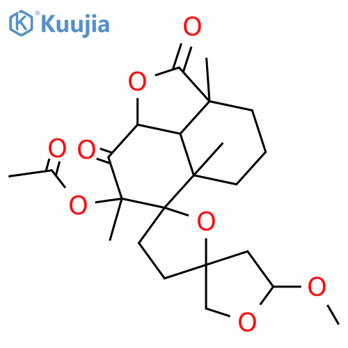 Dispiro[furan-3(2H),2'(5'H)-furan-5',6''-[6H]naphtho[1,8-bc]furan]-2'',8''(2''aH,7''H)-dione, 7''-(acetyloxy)decahydro-5-methoxy-2''a,4''a,7''-trimethyl-, (2'R,2''aS,5R,5'S,5''aS,7''R,8''aS,8''bR)- (9CI) structure