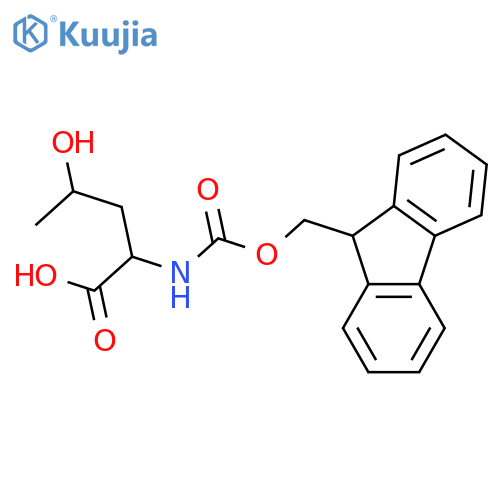 2-({(9H-fluoren-9-yl)methoxycarbonyl}amino)-4-hydroxypentanoic acid structure