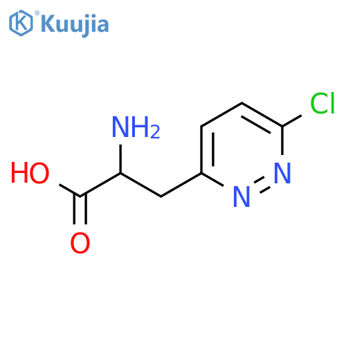 2-amino-3-(6-chloropyridazin-3-yl)propanoic acid structure