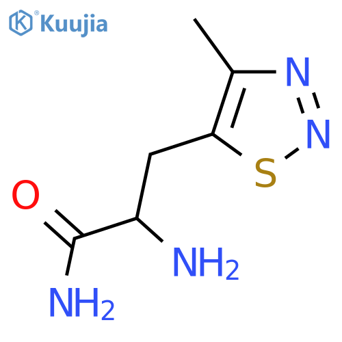 2-amino-3-(4-methyl-1,2,3-thiadiazol-5-yl)propanamide structure
