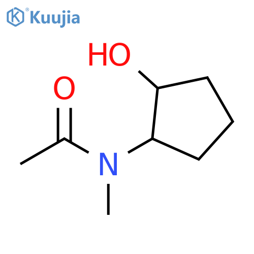 N-(2-hydroxycyclopentyl)-N-methylacetamide structure