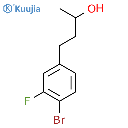 4-(4-bromo-3-fluorophenyl)butan-2-ol structure
