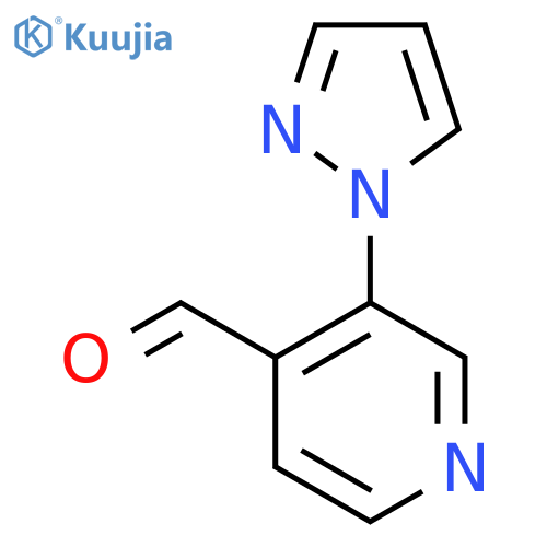 3-(1H-pyrazol-1-yl)pyridine-4-carbaldehyde structure