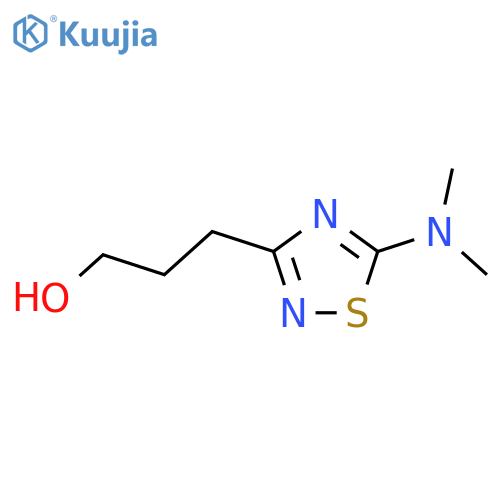 3-5-(dimethylamino)-1,2,4-thiadiazol-3-ylpropan-1-ol structure