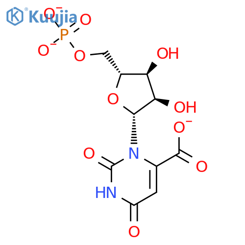 4-Pyrimidinecarboxylicacid, 1,2,3,6-tetrahydro-2,6-dioxo-3-(5-O-phosphono-b-D-ribofuranosyl)- structure