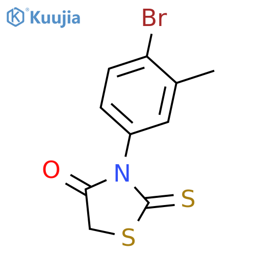 3-(4-bromo-3-methylphenyl)-2-thioxo-1,3-thiazolidin-4-one structure