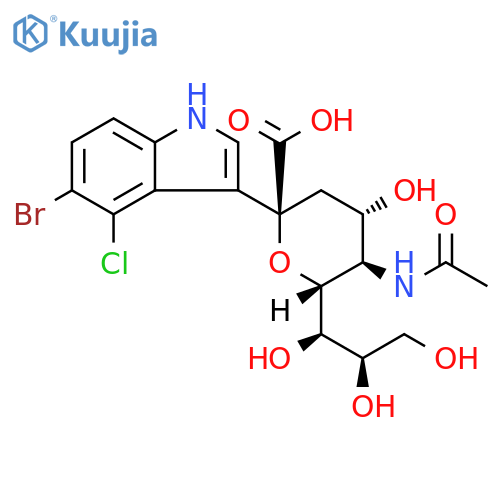 5-BROMO-4-CHLORO-3-INDOYL-ALPHA-D-N-ACETYLNEURAMINIC ACID structure