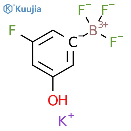 potassium trifluoro(3-fluoro-5-hydroxyphenyl)boranuide structure