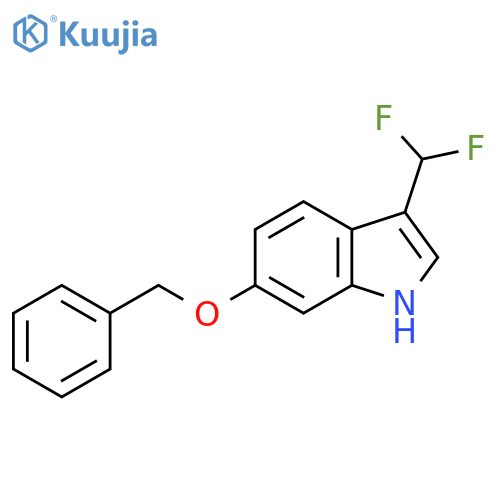 6-benzyloxy-3-(difluoromethyl)-1H-indole structure