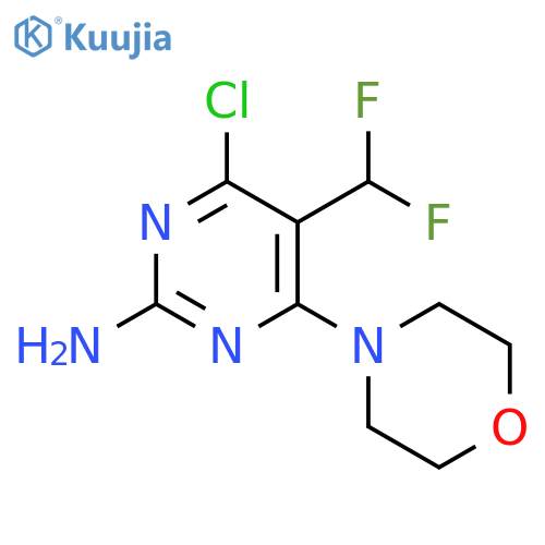 4-Chloro-5-(difluoromethyl)-6-morpholino-pyrimidin-2-amine structure