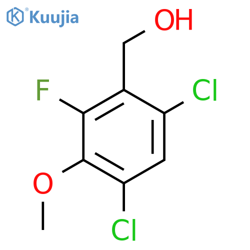 4,6-Dichloro-2-fluoro-3-methoxybenzyl alcohol structure