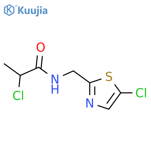 2-Chloro-N-[(5-chloro-1,3-thiazol-2-yl)methyl]propanamide structure