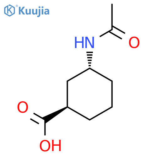(1R,3R)-3-acetamidocyclohexane-1-carboxylic acid structure
