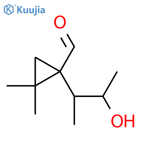 1-(3-hydroxybutan-2-yl)-2,2-dimethylcyclopropane-1-carbaldehyde structure
