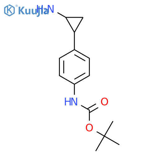 tert-butyl N-4-(2-aminocyclopropyl)phenylcarbamate structure