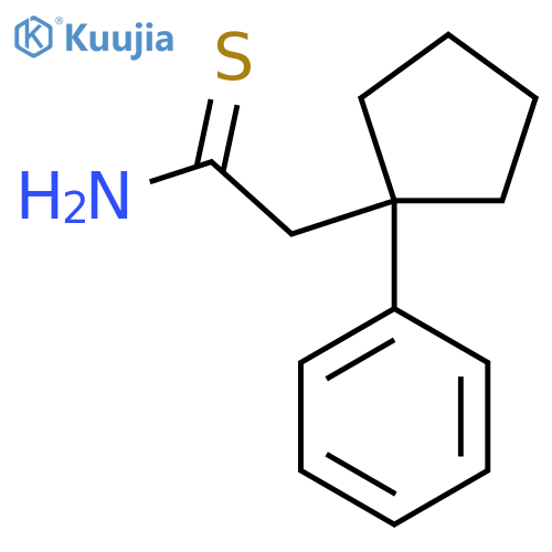 2-(1-phenylcyclopentyl)ethanethioamide structure