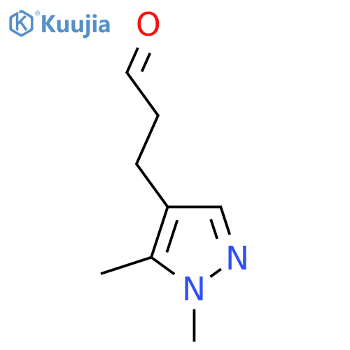 3-(1,5-dimethyl-1H-pyrazol-4-yl)propanal structure