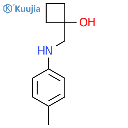 1-{[(4-Methylphenyl)amino]methyl}cyclobutan-1-ol structure