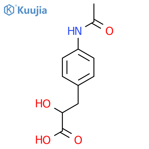 3-(4-acetamidophenyl)-2-hydroxypropanoic acid structure