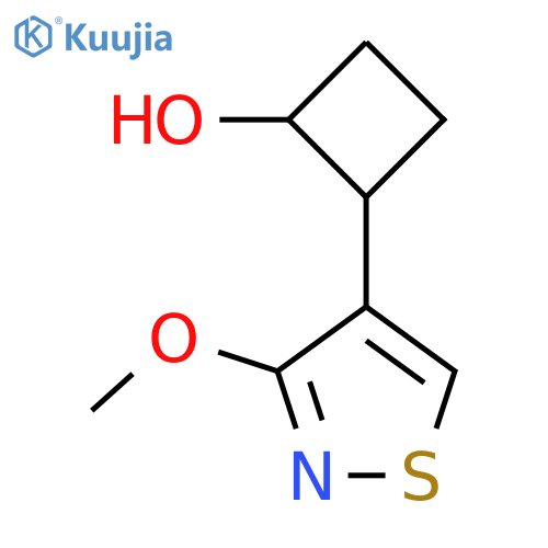 2-(3-methoxy-1,2-thiazol-4-yl)cyclobutan-1-ol structure