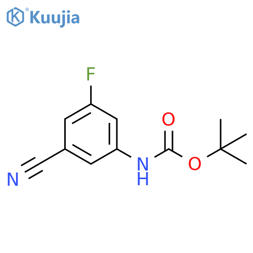 tert-butyl N-(3-cyano-5-fluorophenyl)carbamate structure