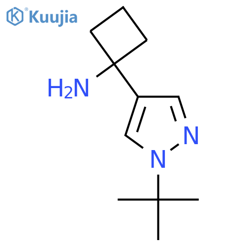 1-(1-tert-butyl-1H-pyrazol-4-yl)cyclobutan-1-amine structure
