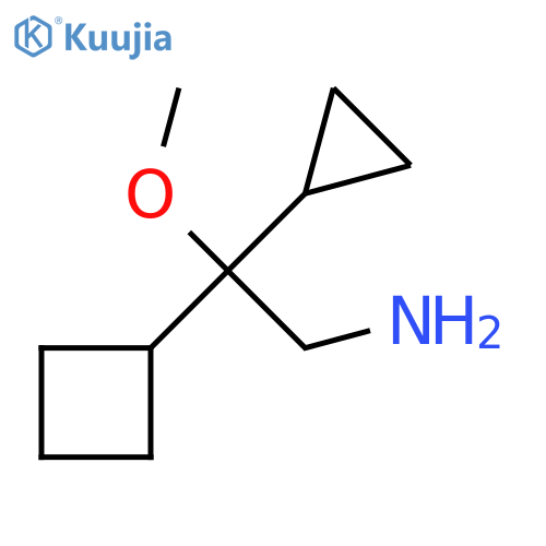 2-cyclobutyl-2-cyclopropyl-2-methoxyethan-1-amine structure
