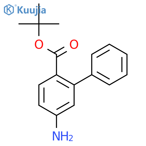 [1,1'-Biphenyl]-2-carboxylic acid, 5-amino-, 1,1-dimethylethyl ester structure