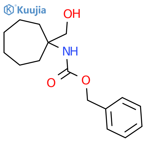 benzyl N-[1-(hydroxymethyl)cycloheptyl]carbamate structure