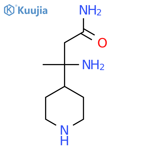 3-amino-3-(piperidin-4-yl)butanamide structure