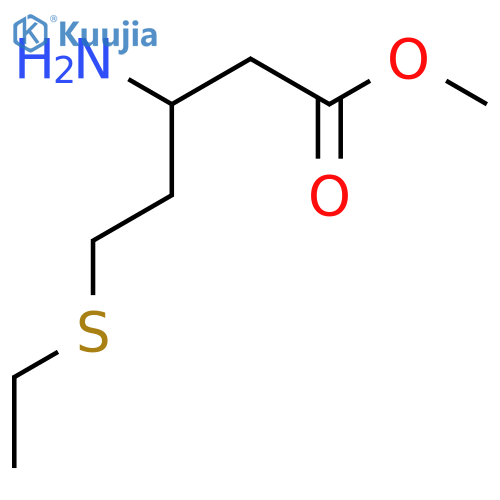 methyl 3-amino-5-(ethylsulfanyl)pentanoate structure
