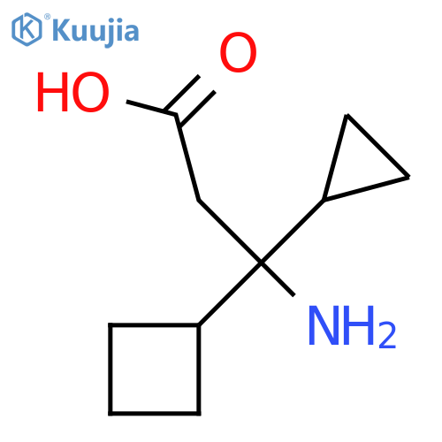 3-amino-3-cyclobutyl-3-cyclopropylpropanoic acid structure