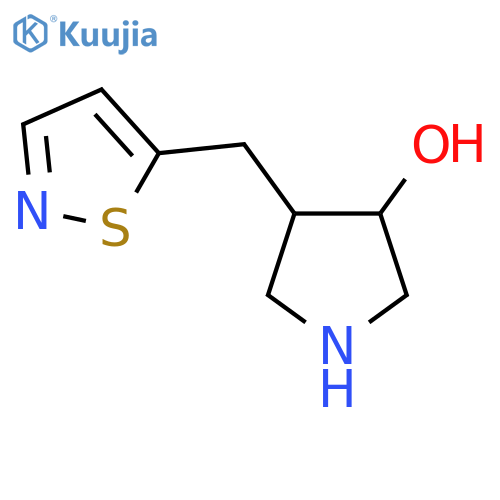 4-(1,2-thiazol-5-yl)methylpyrrolidin-3-ol structure