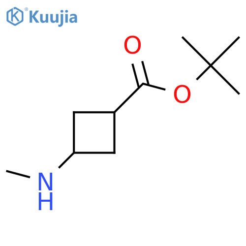Tert-butyl 3-(methylamino)cyclobutane-1-carboxylate structure