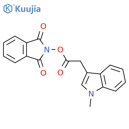 1,3-dioxo-2,3-dihydro-1H-isoindol-2-yl 2-(1-methyl-1H-indol-3-yl)acetate structure
