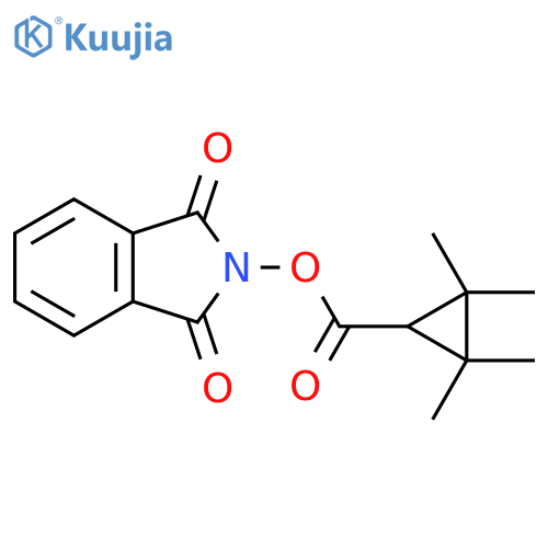 1,3-dioxo-2,3-dihydro-1H-isoindol-2-yl 2,2,3,3-tetramethylcyclopropane-1-carboxylate structure
