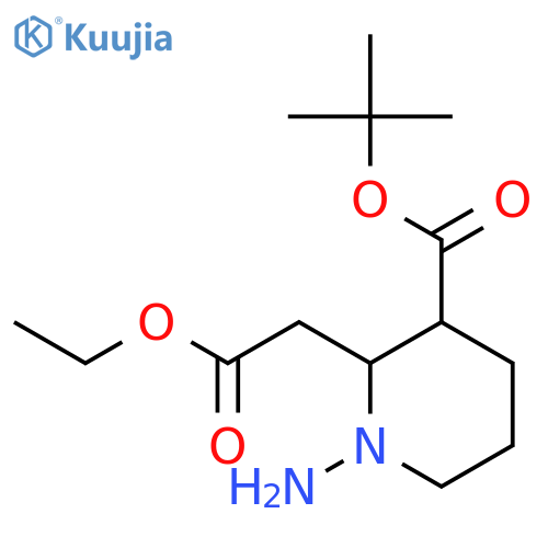 2-Piperidineaceticacid, 3-[[(1,1-dimethylethoxy)carbonyl]amino]-, ethyl ester structure