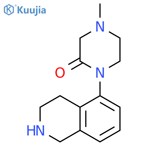 4-methyl-1-(1,2,3,4-tetrahydroisoquinolin-5-yl)piperazin-2-one structure