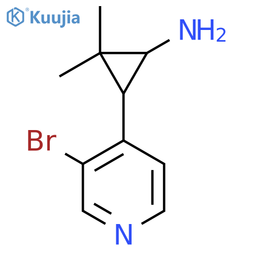 3-(3-bromopyridin-4-yl)-2,2-dimethylcyclopropan-1-amine structure