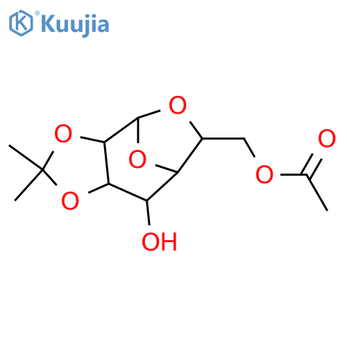 L-glycero-D-manno-Heptose; β-Pyranose-form, 1,6-Anhydro, 2,3-O-isopropylidene, 7-Ac structure
