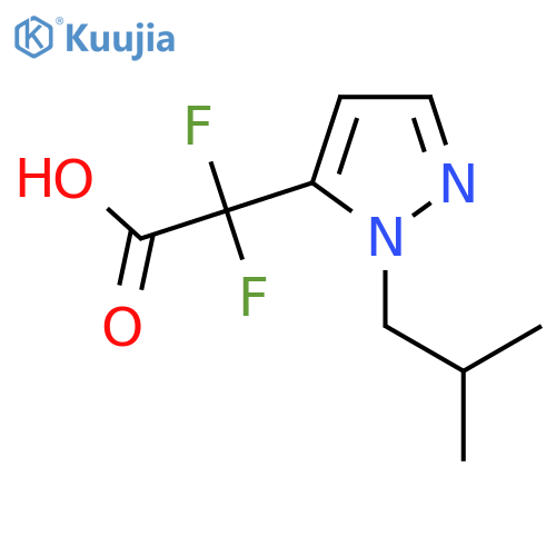 2,2-difluoro-2-1-(2-methylpropyl)-1H-pyrazol-5-ylacetic acid structure