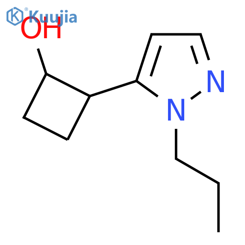 2-(1-propyl-1H-pyrazol-5-yl)cyclobutan-1-ol structure