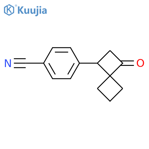 4-{3-Oxospiro[3.3]heptan-1-yl}benzonitrile structure