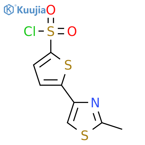 5-(2-Methyl-1,3-thiazol-4-yl)thiophene-2-sulfonyl Chloride structure