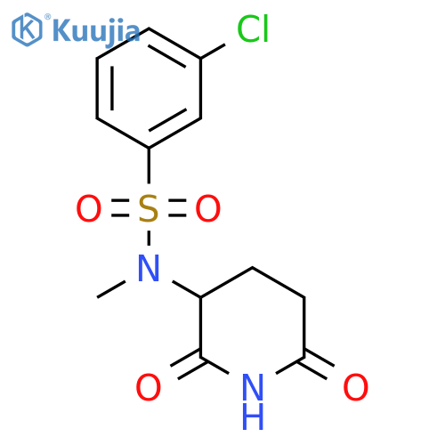 3-chloro-N-(2,6-dioxopiperidin-3-yl)-N-methylbenzene-1-sulfonamide structure
